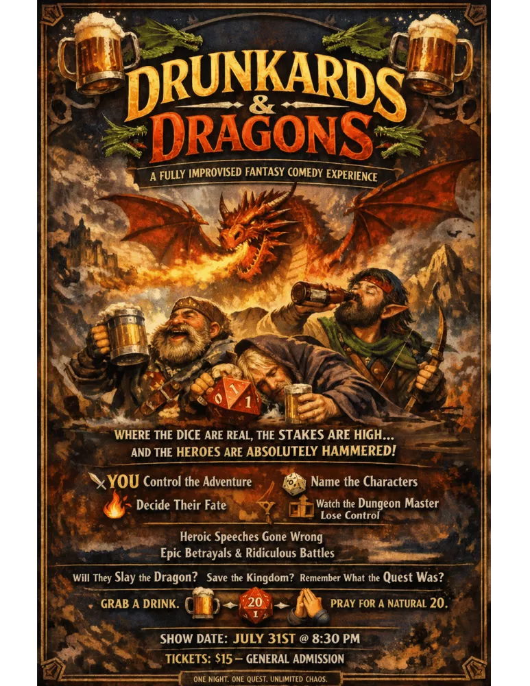 How We Roll: Drunkards and Dragons Comedy Show (21+) image