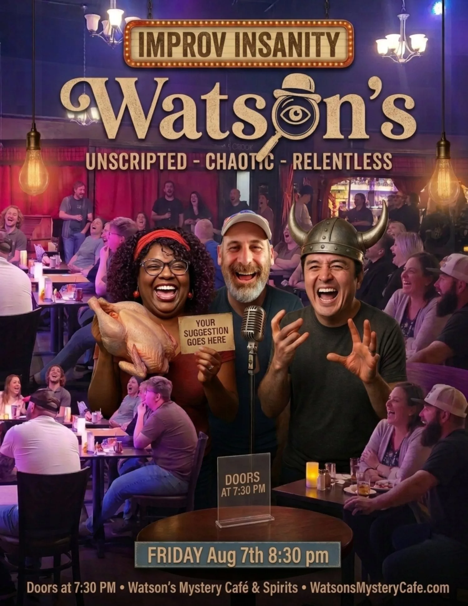 Watson's Live! Improv Insanity 18+ Comedy Show image