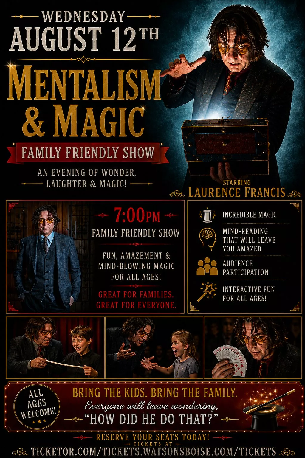 Watson's presents the amazing Lawrence Francis 2026 Tour: Magic and Mentalism image