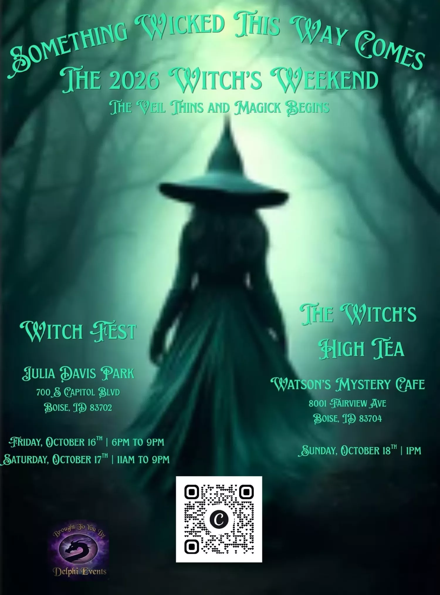 Get Information and buy tickets to The Witches High Tea  on Watson's Boise
