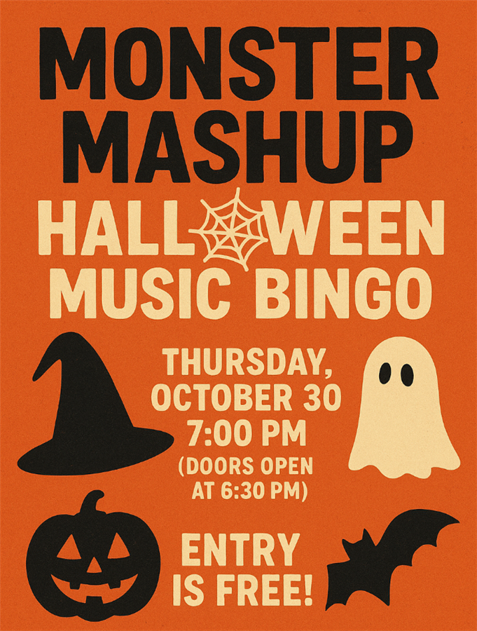Monster Mashup Halloween Music Bingo! FREE ENTRY 21+