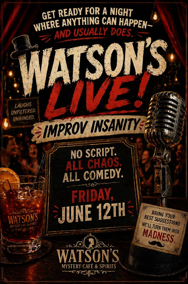 Watson's Live! Improv Insanity 18+ Comedy Show