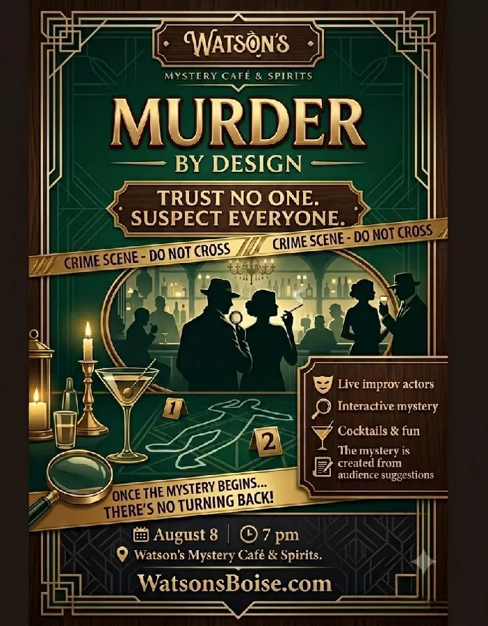 Murder By Design: Improvised PG-13 Murder Mystery Dinner