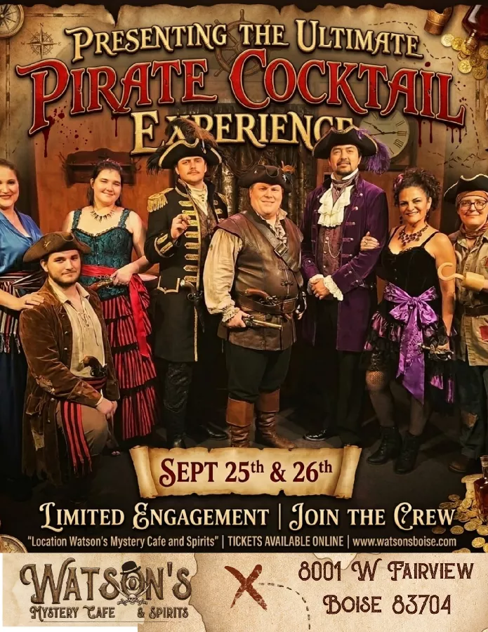Get Information and buy tickets to Tides of Treason: A Pirate Cocktail Experience (21+)  on Watson's Boise
