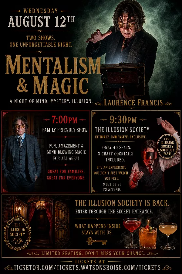 Watson's presents the amazing Lawrence Francis 2026 Tour: Magic and Mentalism