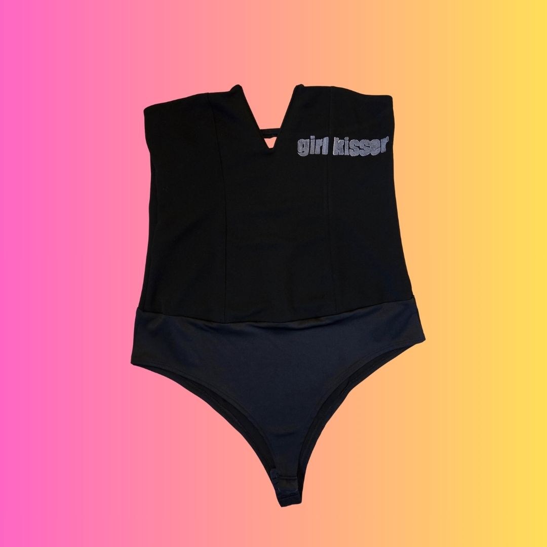 girl kisser v cut bodysuit 