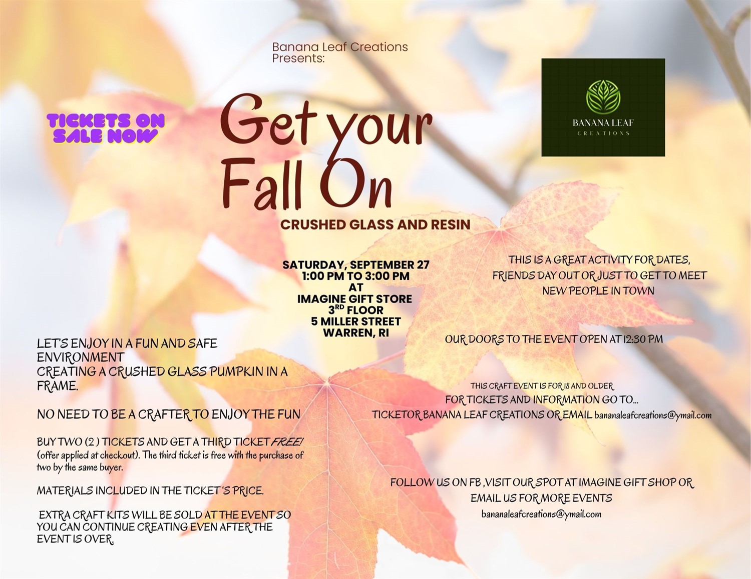 Get your Fall On Crush Glass and Resin Workshop image