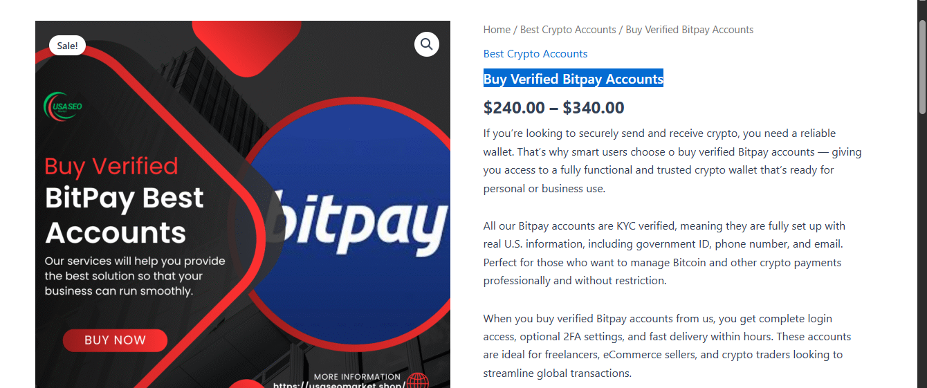Buy Verified Bitpay Accounts: A Secure Way to Manage Cryptocurrency Payments image