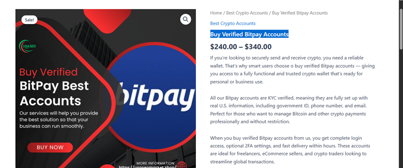 Buy Verified Bitpay Accounts: A Secure Way to Manage Cryptocurrency Payments