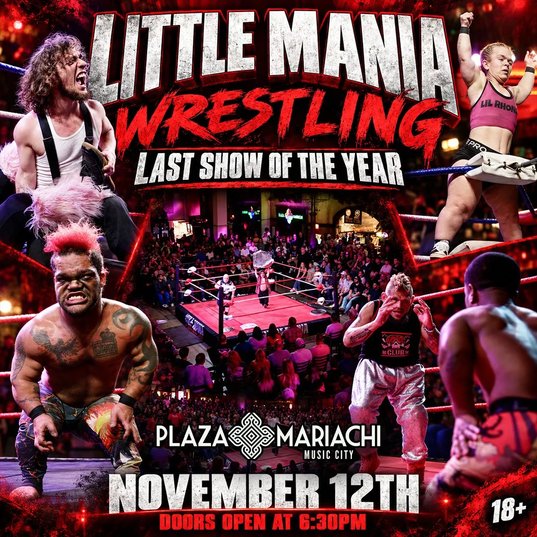 Get information & buy tickets toLittle Midget Wrestling/Little Mania LIVE Nashville MINI Wrestling on Nov 12, 19:00 @Plaza Mariachi Music City | BoxTiks