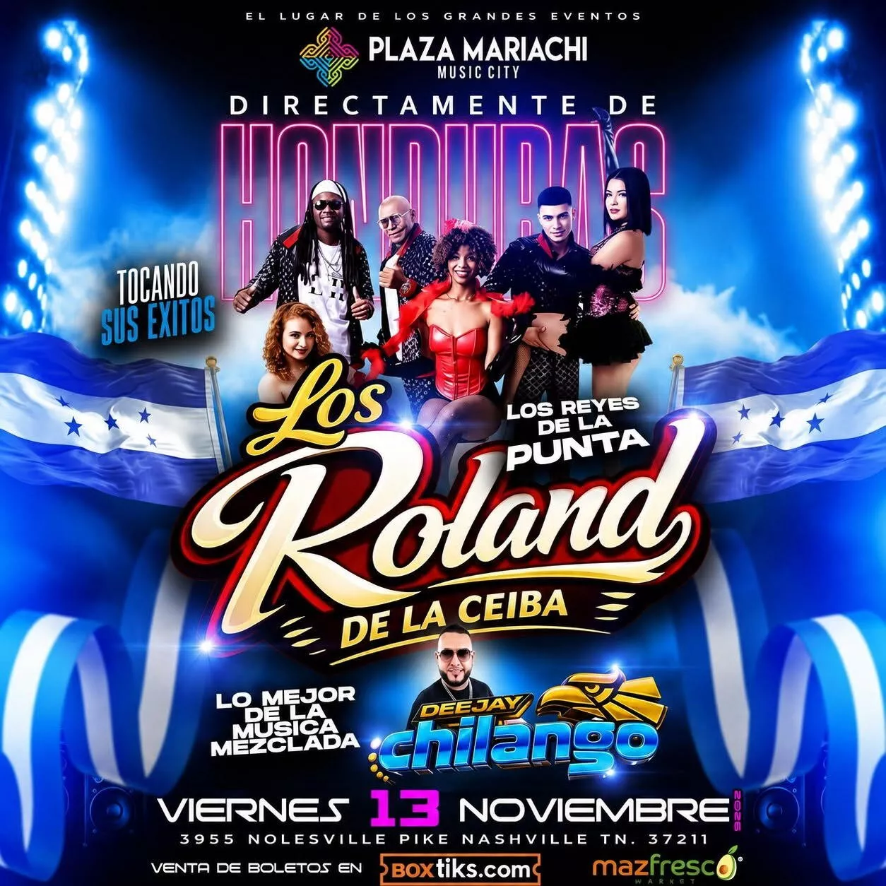 Get information & buy tickets toLos Rolands de la Ceiba Nashville on Nov 13, 21:00 @Plaza Mariachi VIP | BoxTiks | boxtiks.com