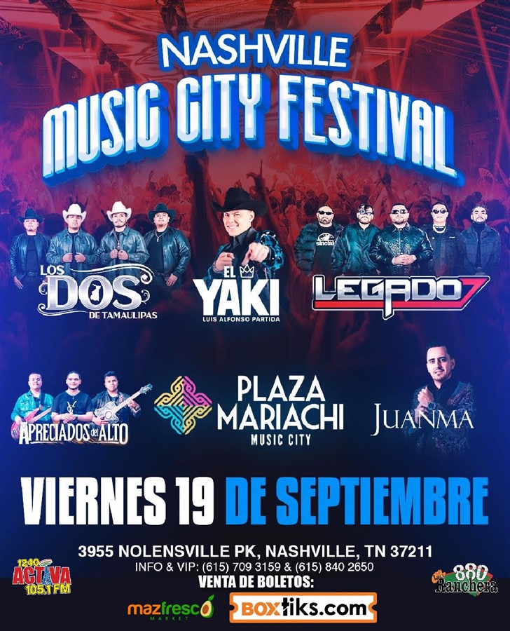 Obtener información y comprar entradas para Nashville Music City Fest Nashville en BoxTiks.