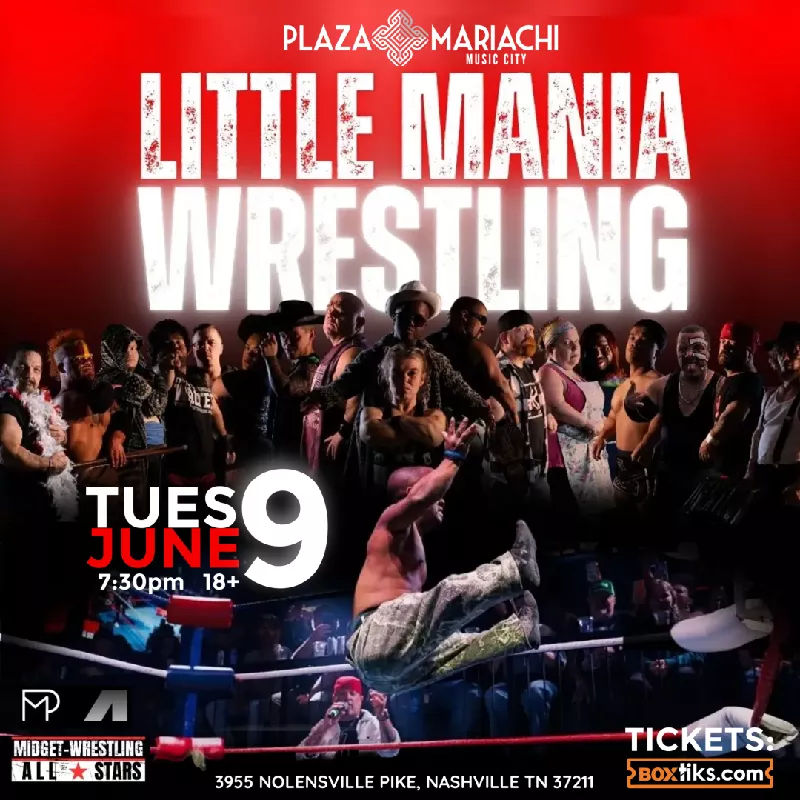 Get Information and buy tickets to Little Mania Wrestling LIVE Nashville MINI LUCHAS on Historic Zodiac Playhouse