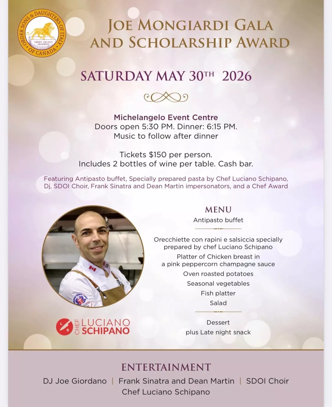 Joe Mongiardi Gala and Scholarship Award image
