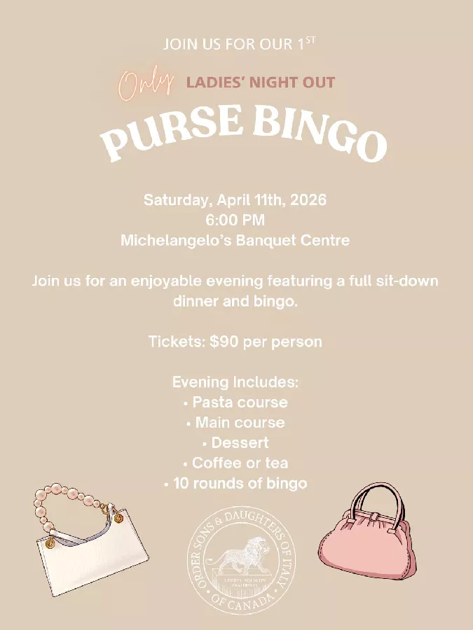 Desgner/Luxury Purse Bingo Night