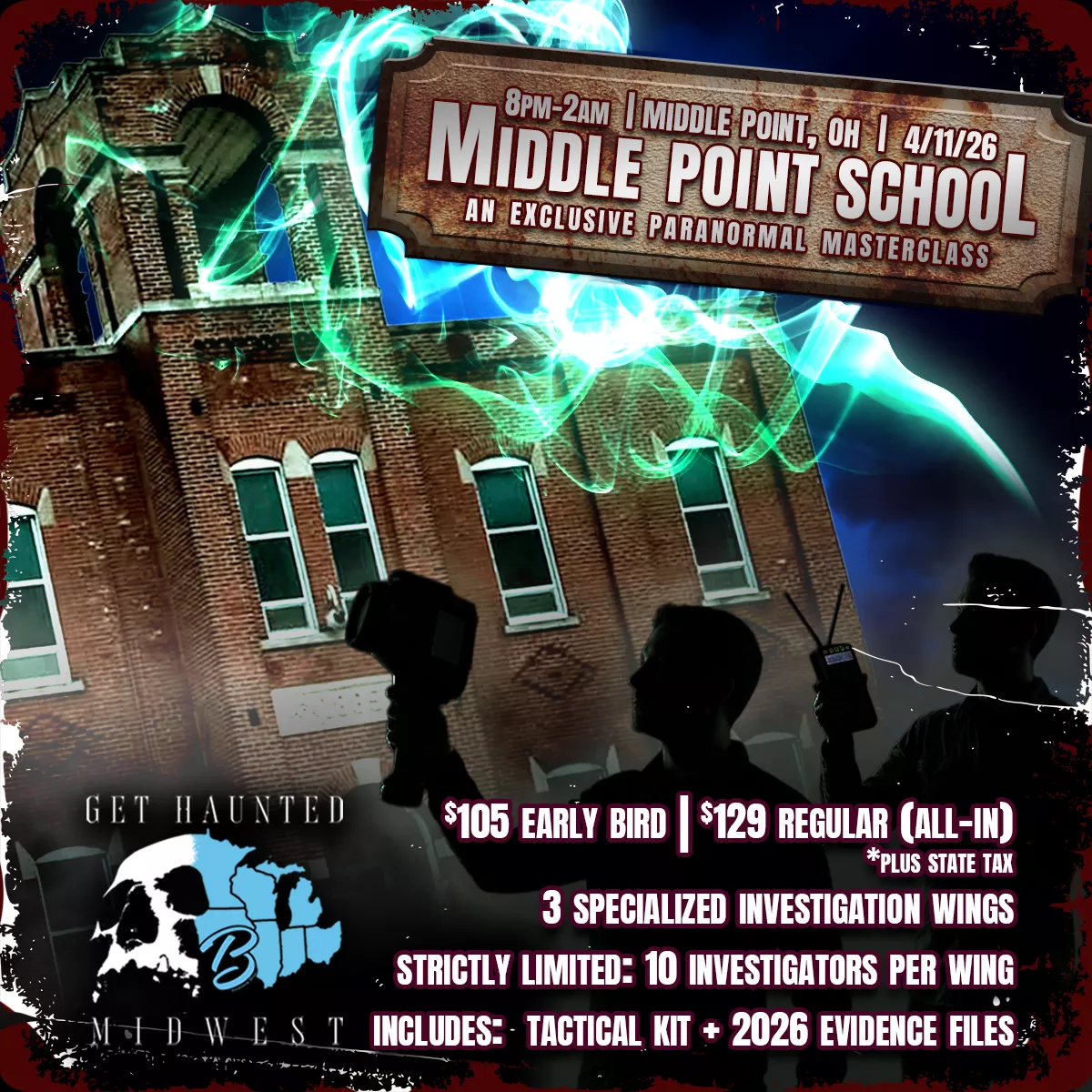 Middle Point School (April 11) Paranormal Investigation & Ghost Hunt | Middle Point, OH image