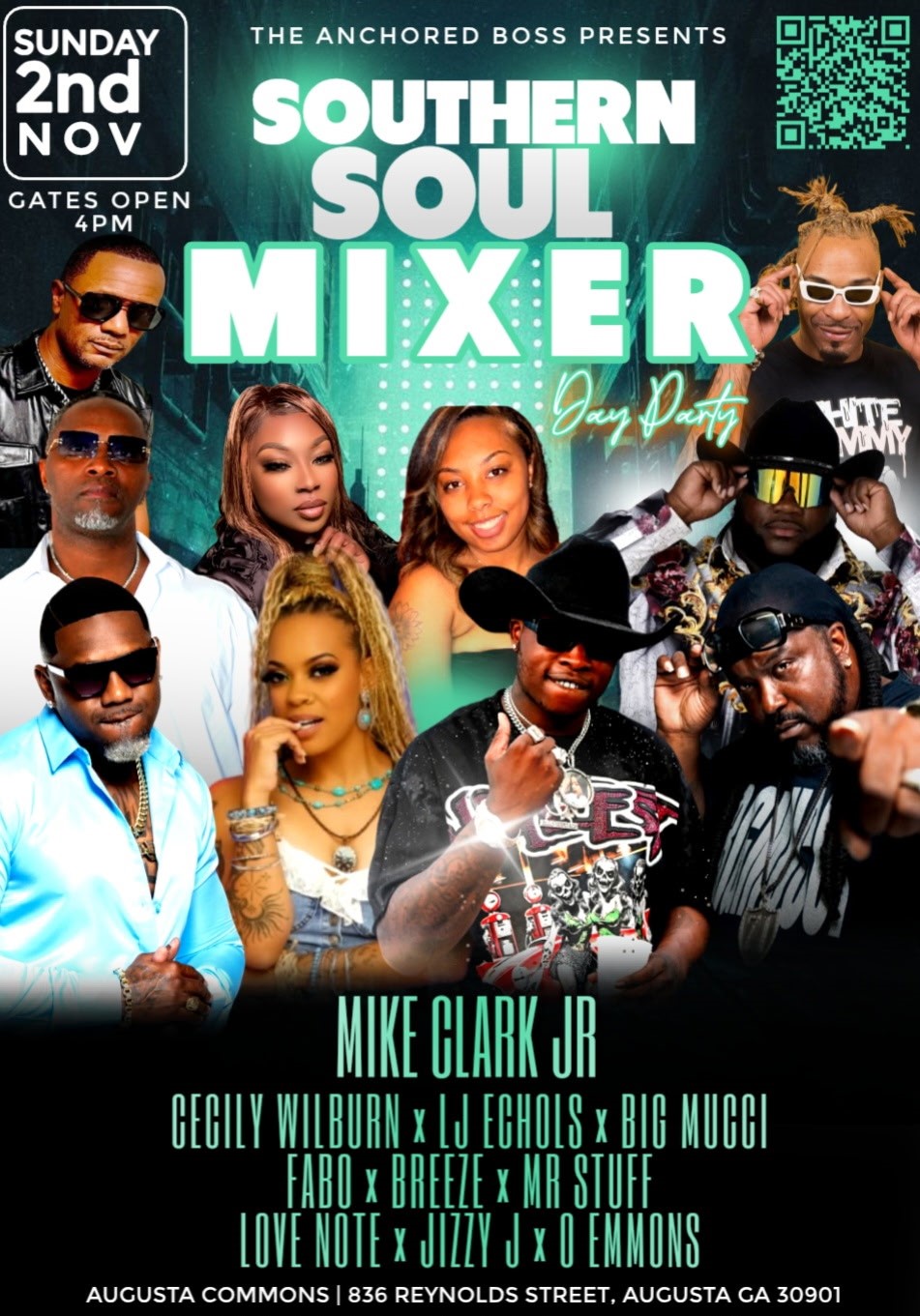 Get information & buy tickets toA Southern Soul Mixer  on Nov 02, 17:00 @The Commons | The Anchored Boss | thebosstickets.com