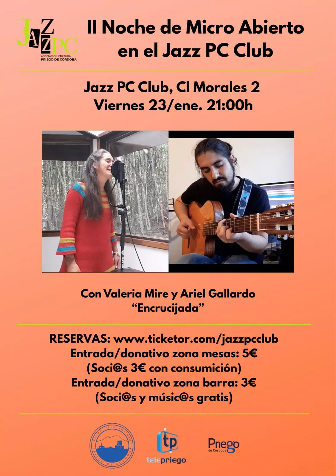 Get information, pick a seat & buy tickets to2ª Noche de Micro Abierto  on Jan 23, 21:00 @Jazz PC Club | Asociación Jazz PC