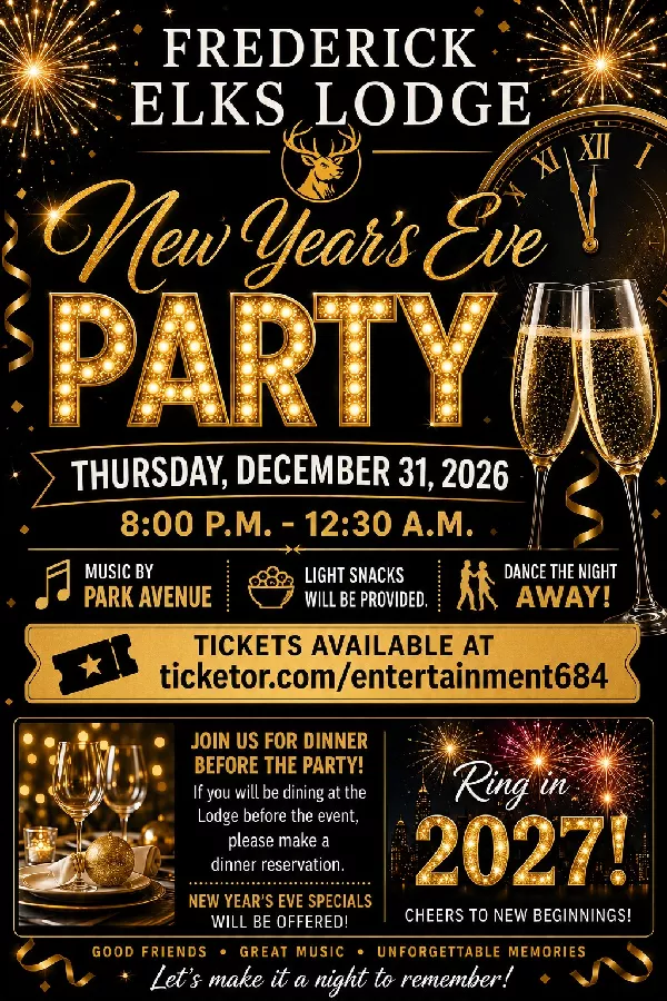 New Year's Eve Party at the Frederick Elks Lodge