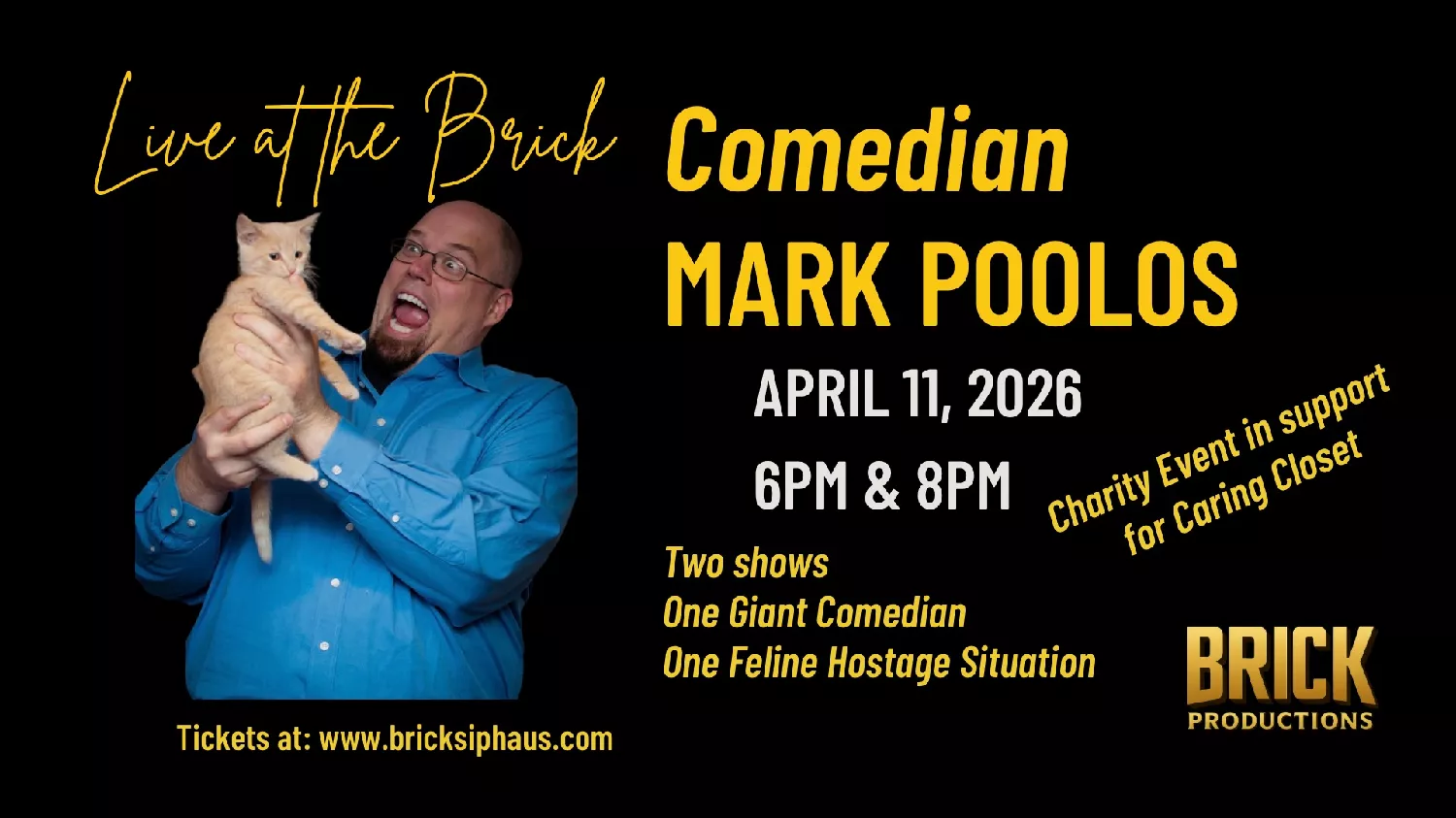 LIVE AT THE BRICK-Comedian MARK POOLOS image