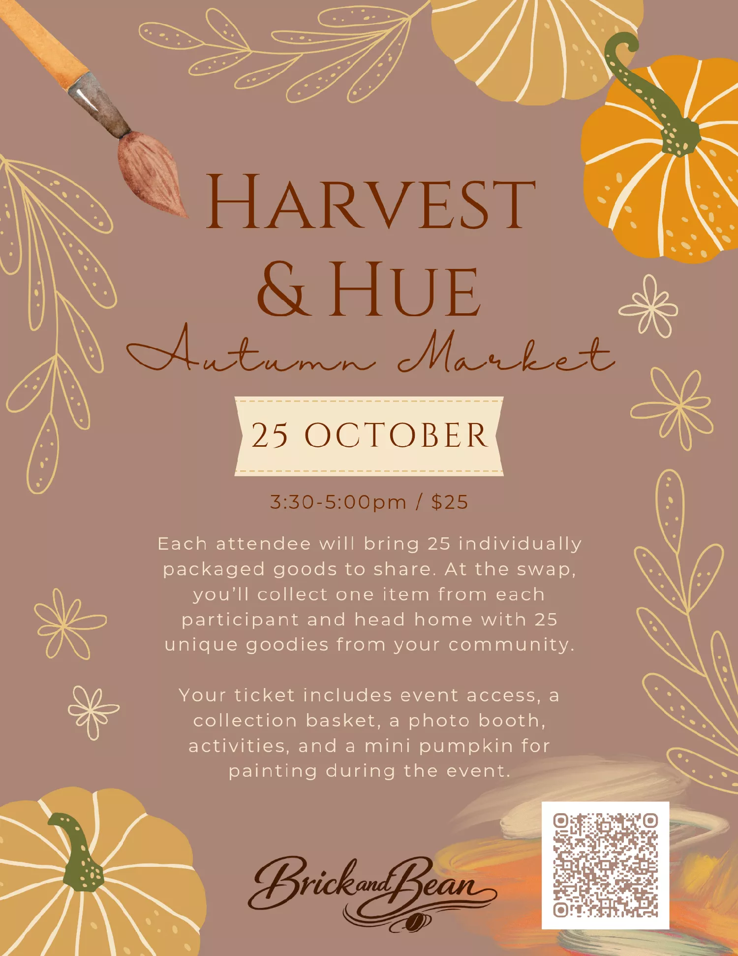 Get Information and buy tickets to Harvest & Hue - Autumn Market (Session 2)  on Brick Sip Haus