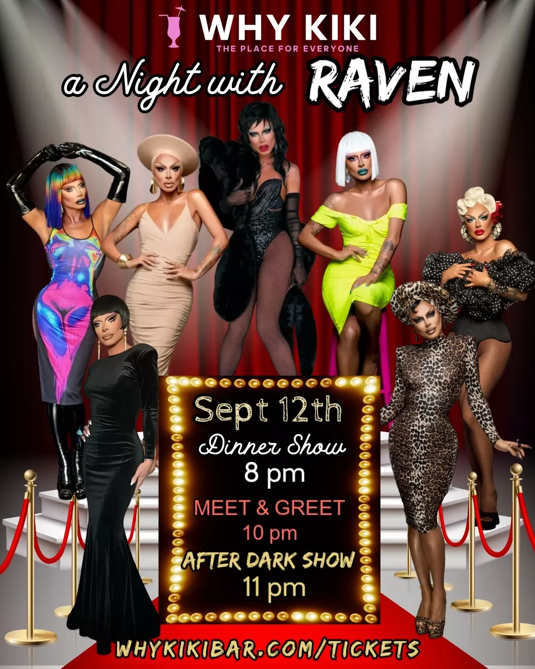 Get information & buy tickets toRAVEN: AFTER DARK DRAG SHOW 11 PM  on Sep 12, 22:00 @Why Kiki Bar | Why Kiki | whykikibar.com