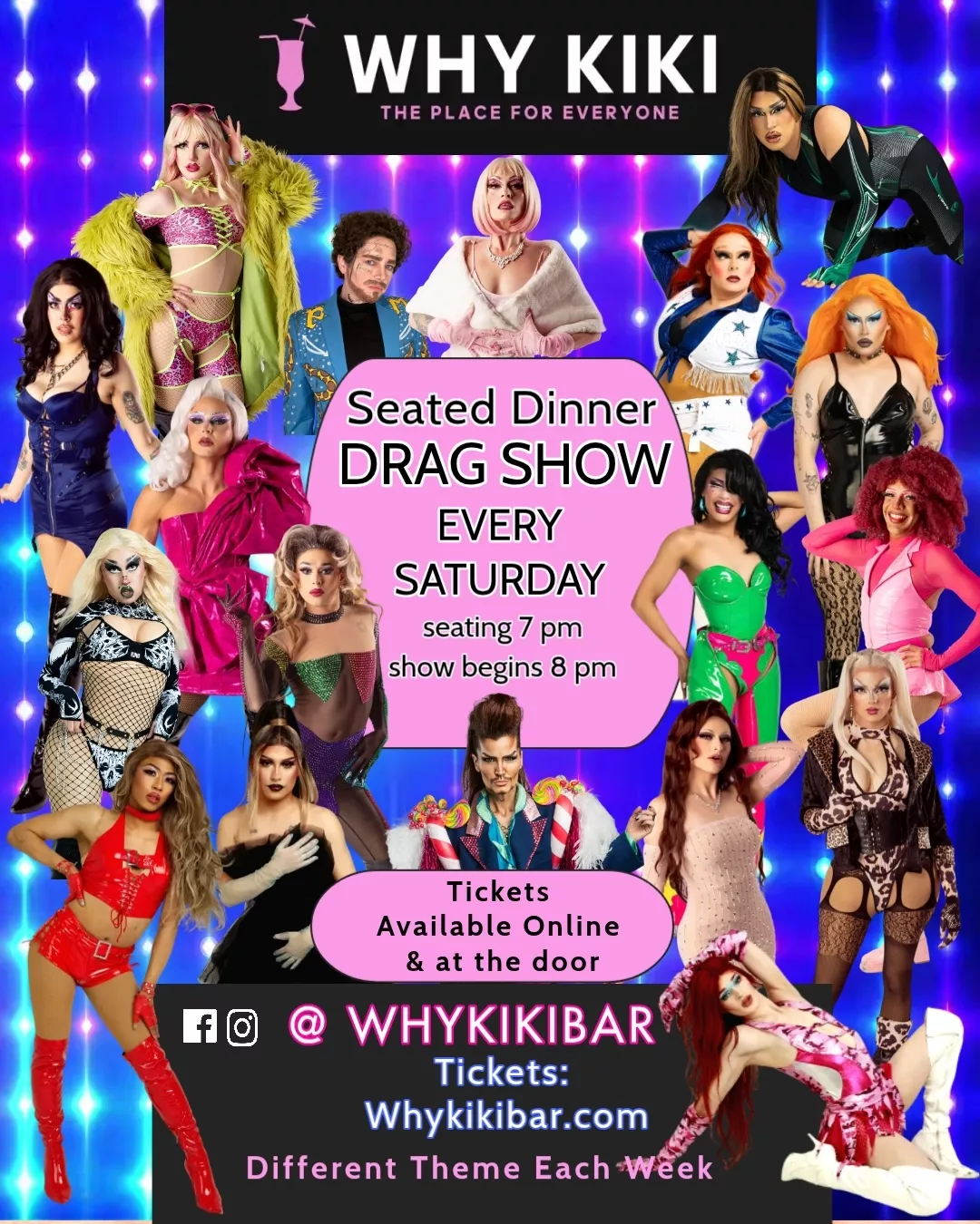 Get information & buy tickets toDinner Drag Show Every Saturday Night at Why Kiki Bar on Jan 02, 20:00 @Why Kiki Bar | Why Kiki | whykikibar.com