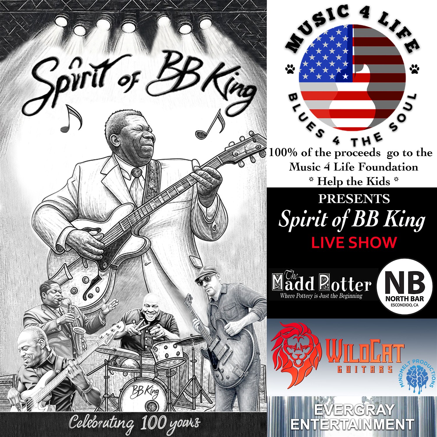 Get information & buy tickets toSpirit of BB King Celebrating 100 Years on Dec 06, 17:00 @Wildcat Guitars | BB