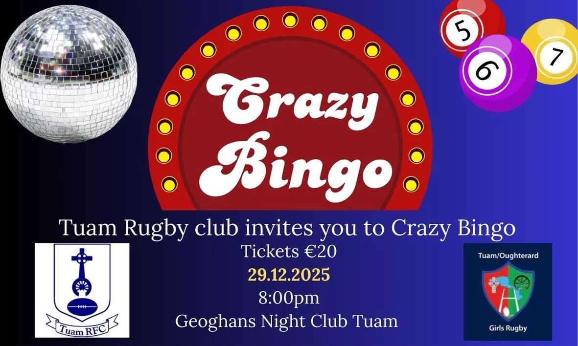 Tuam Rugby Club Crazy Bingo image