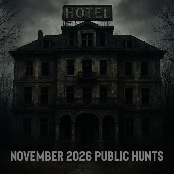 NOVEMBER PUBLIC GHOST HUNTS