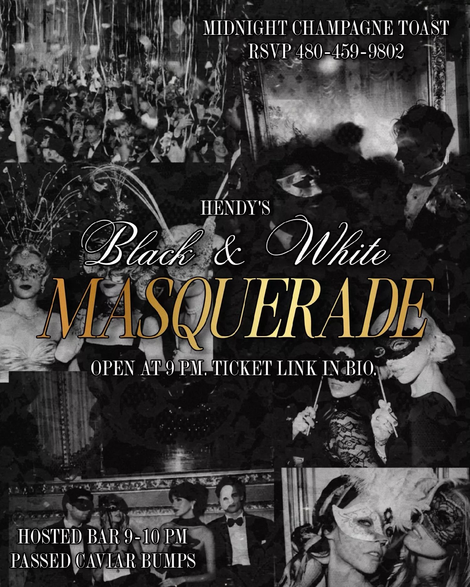 Black & White Masquerade NYE image