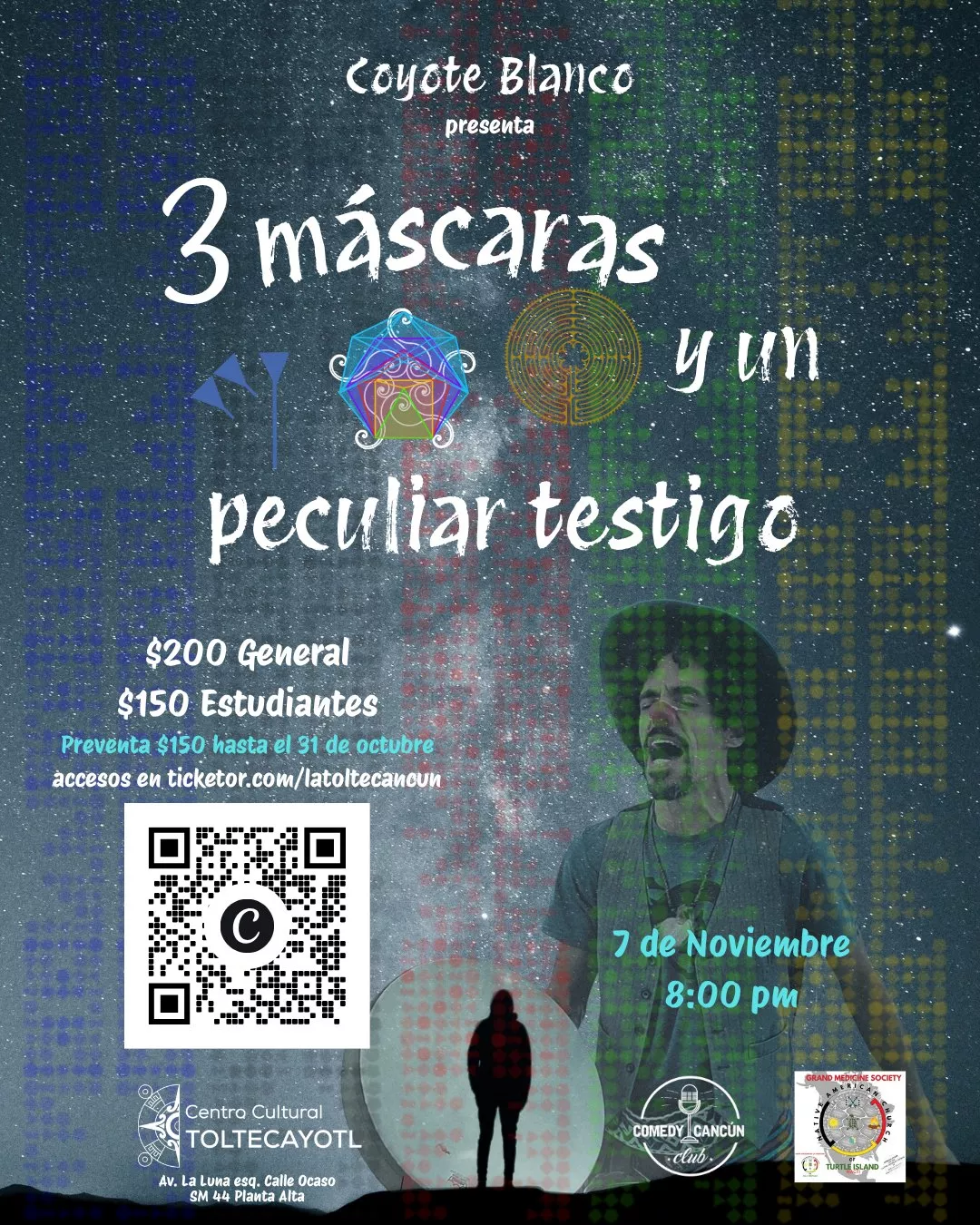 3 máscaras y un peculiar testigo