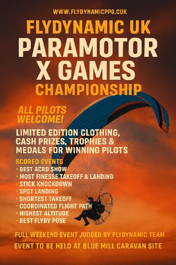 Get Information and buy tickets to FLY DYNAMIC X-GAMES  on Iris Paramotor UK Ltd