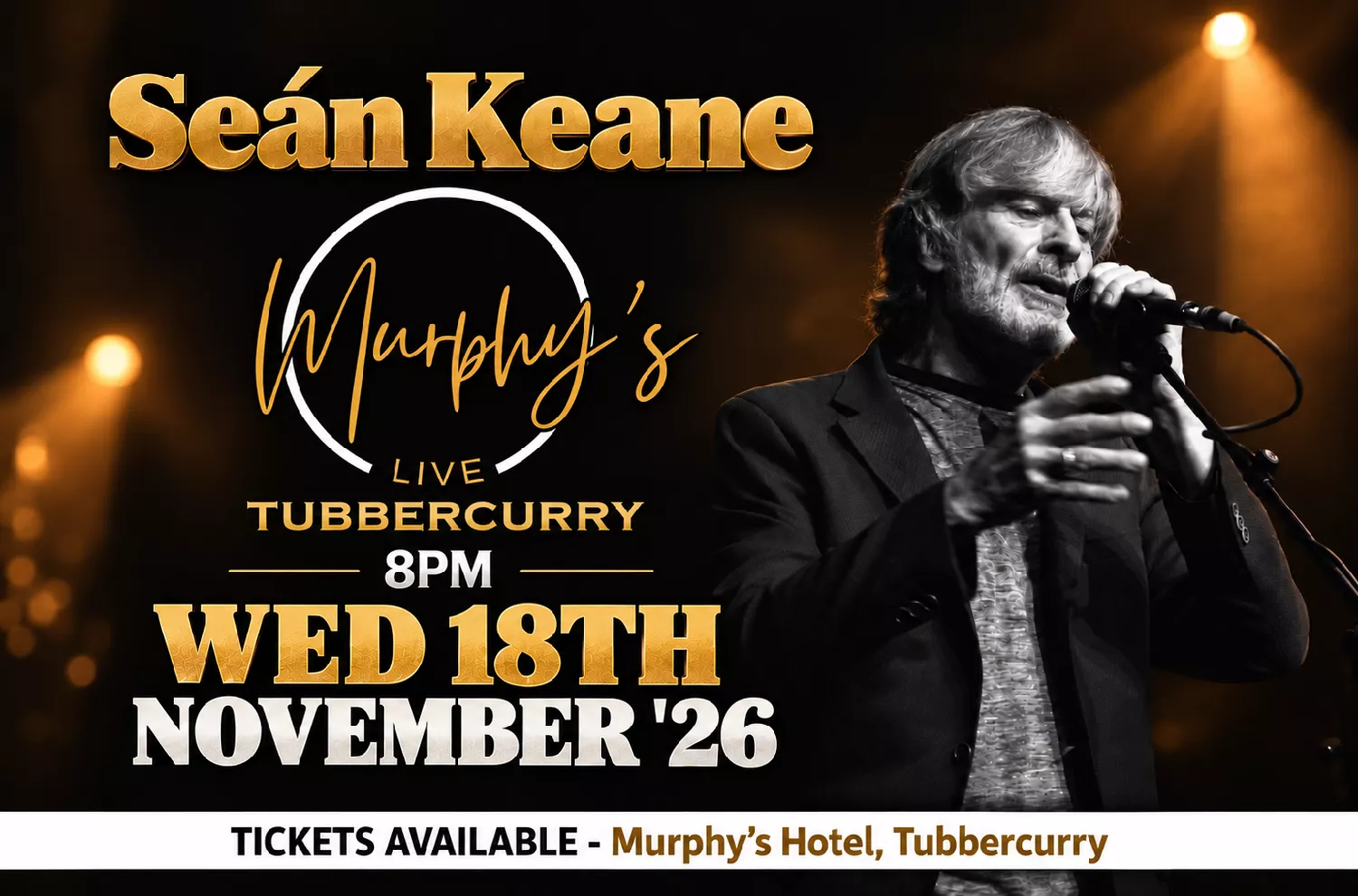 Get Information and buy tickets to Sean Keane at Murphy's  on onlinetickets ie