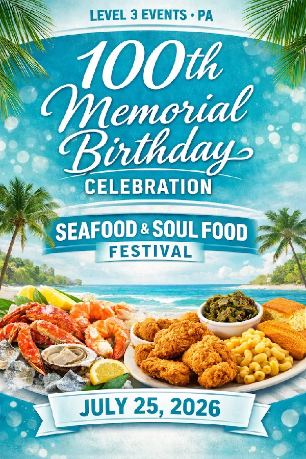 Get Information and buy tickets to 100th Memorial Birthday Celebration Soul & Seafood Festival on We family club