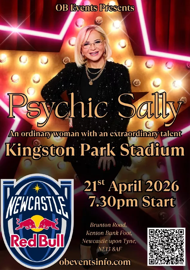 Get Information and buy tickets to Psychic Sally Show Red Bull Stadium Kingston Park Newcastle on OB Events