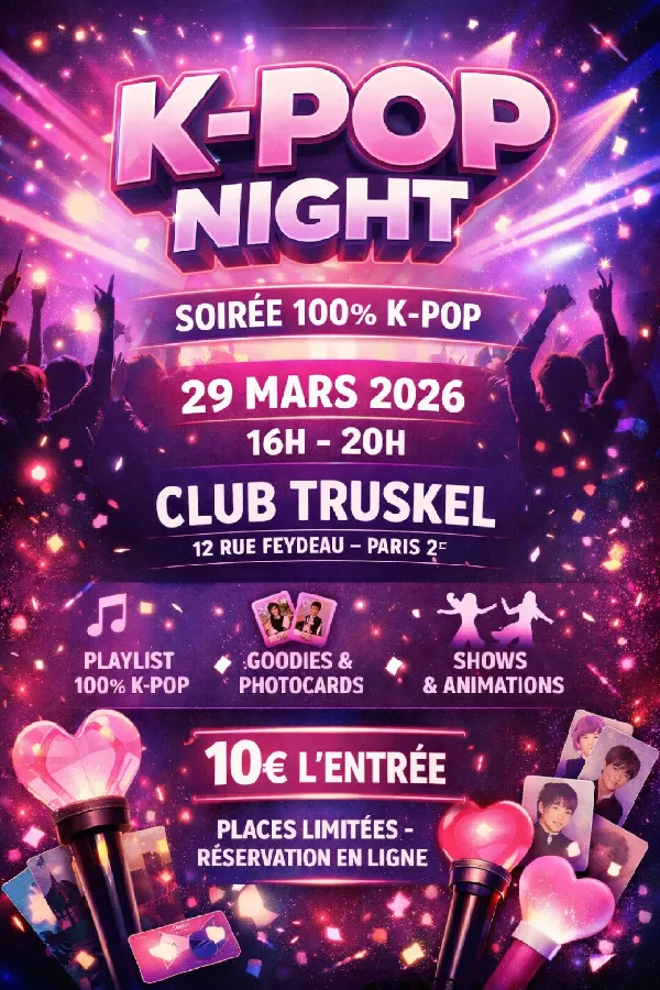 Obtenez des informations et achetez des billets pour Kpopnight  sur JKevent
