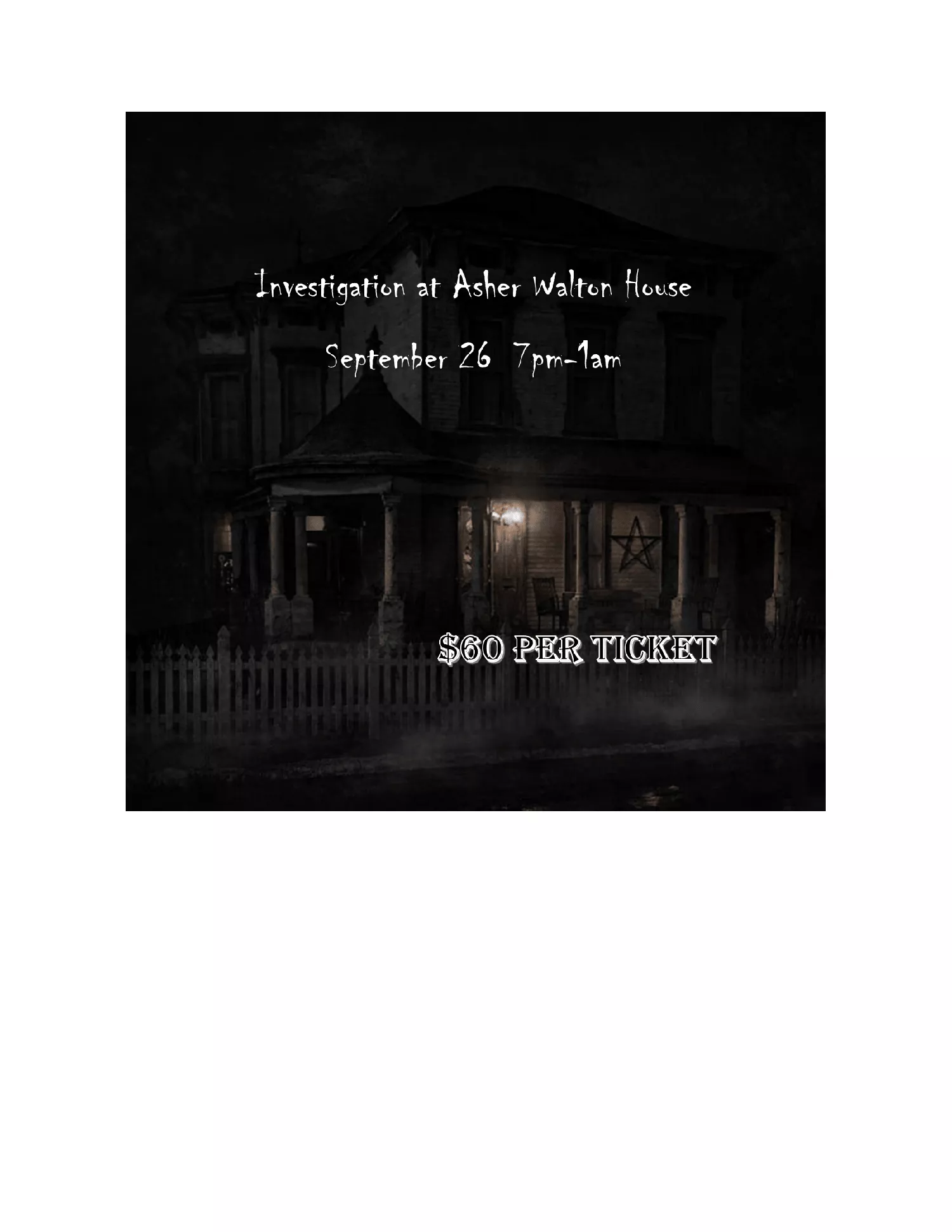 Get information & buy tickets toPublic Investigation - Asher Walton House  on Sep 26, 19:00 @Asher Walton House | Gravebound Paranormal Investigations