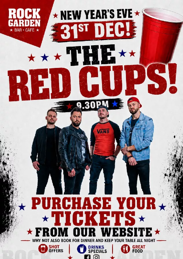 RED CUPS - NEW YEAR'S EVE PARTY @ ROCK GARDEN