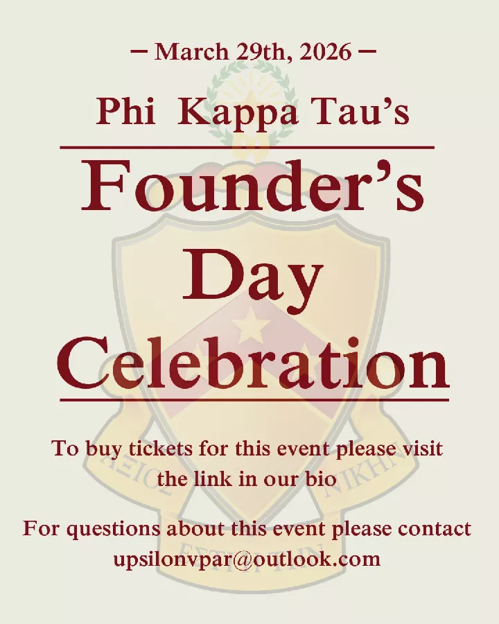 Get Information and buy tickets to Phi Kappa Tau Founder