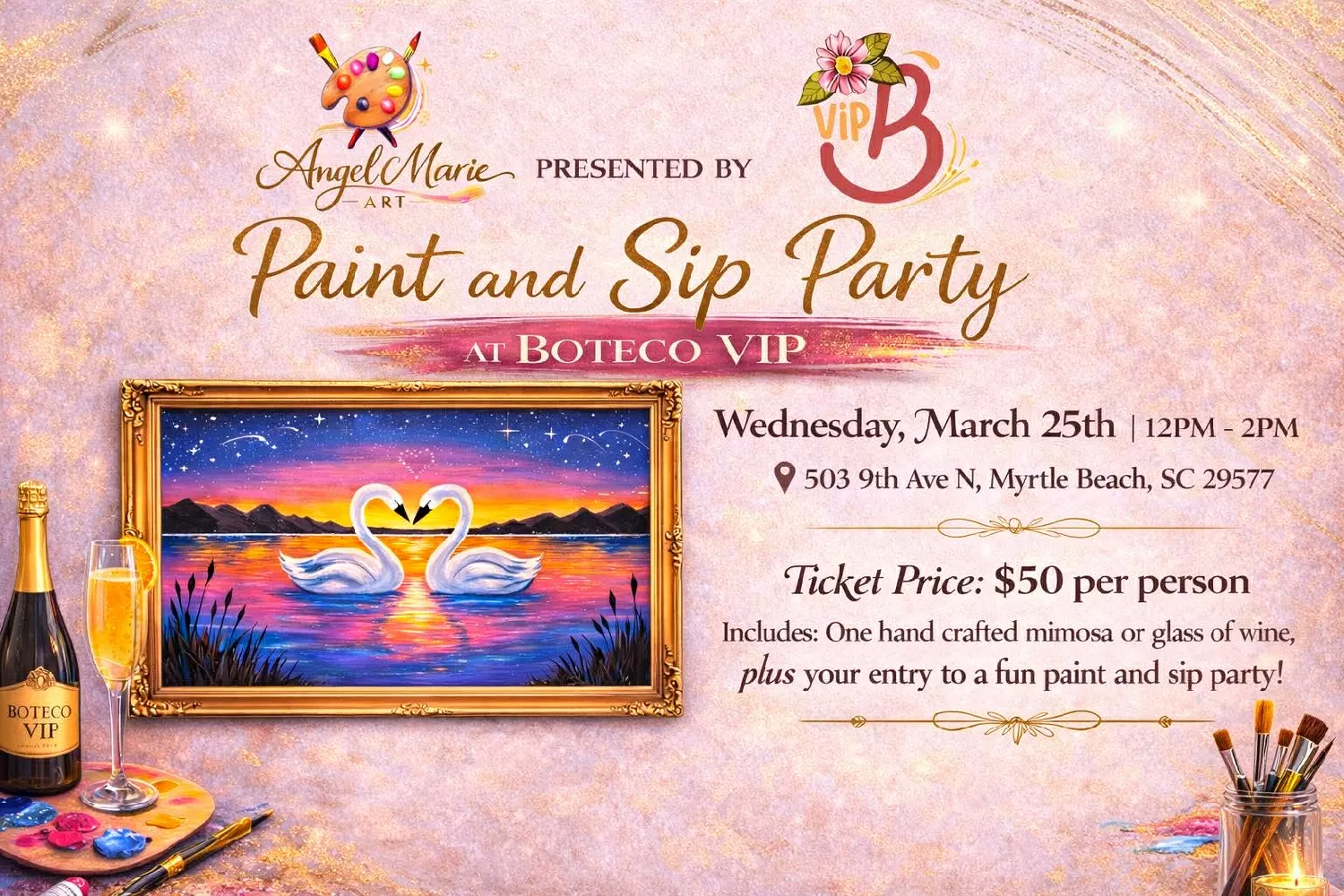 Paint and Sip Party at Boteco VIP image