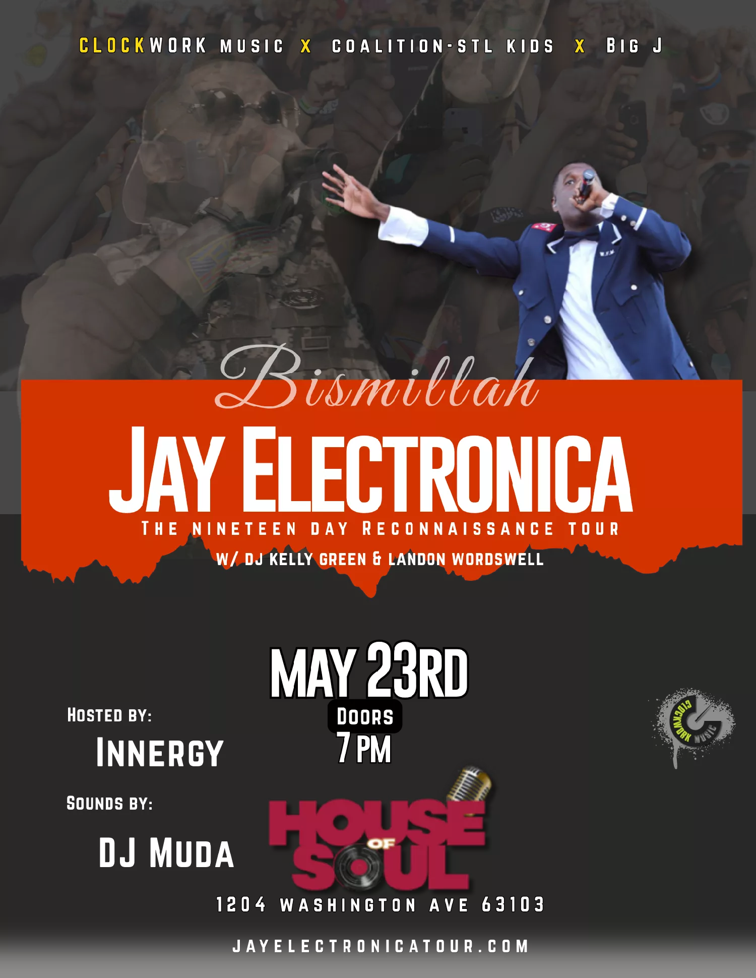 Jay Electronica : The Nineteen Day Reconnaissance Tour Powered by Coalition - STL Kids with BMB x BMR image