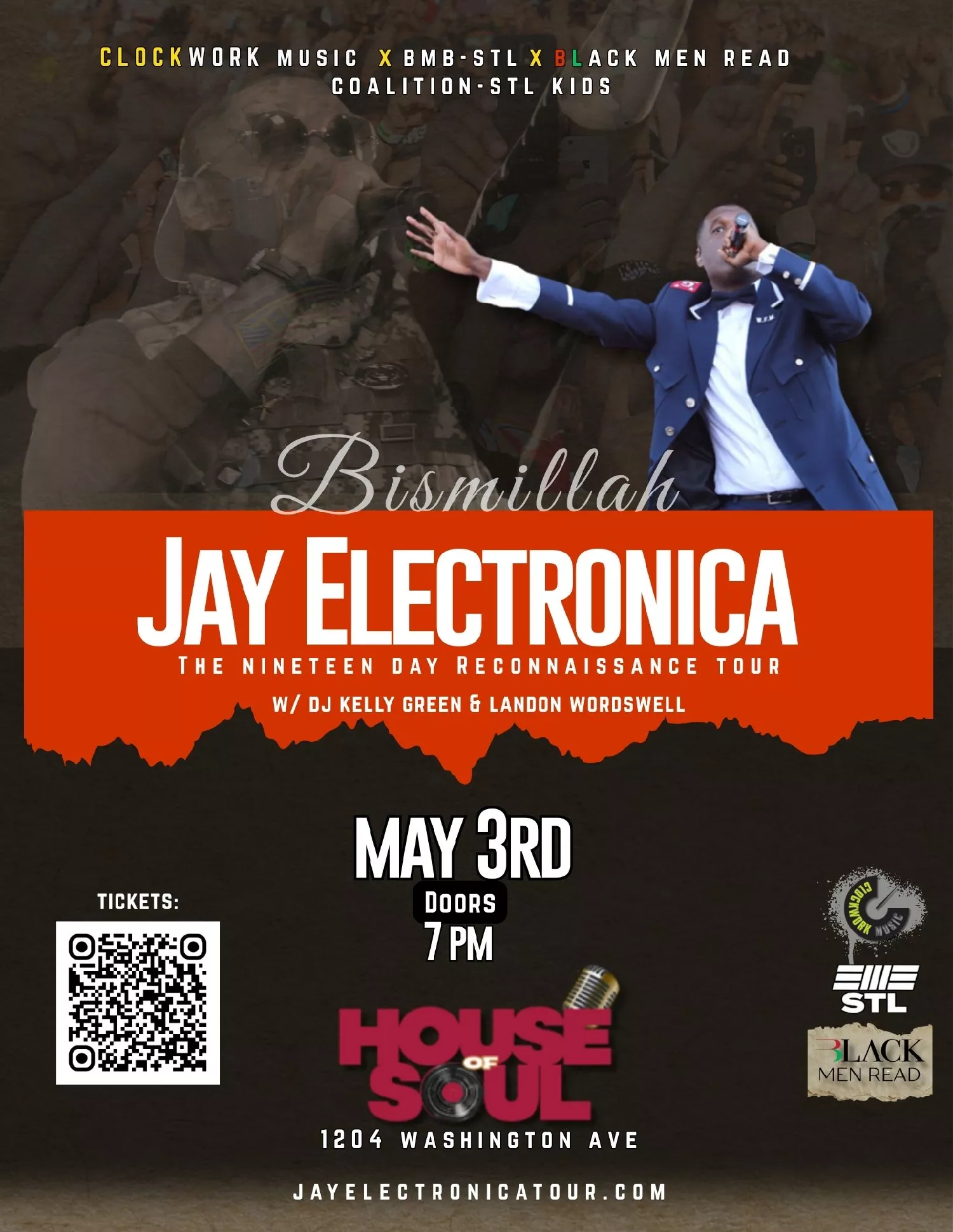 Jay Electronica : The Nineteen Day Reconnaissance Tour Hosted by Black Men Build STL x Black Men Read x Coalition - STL Kids image