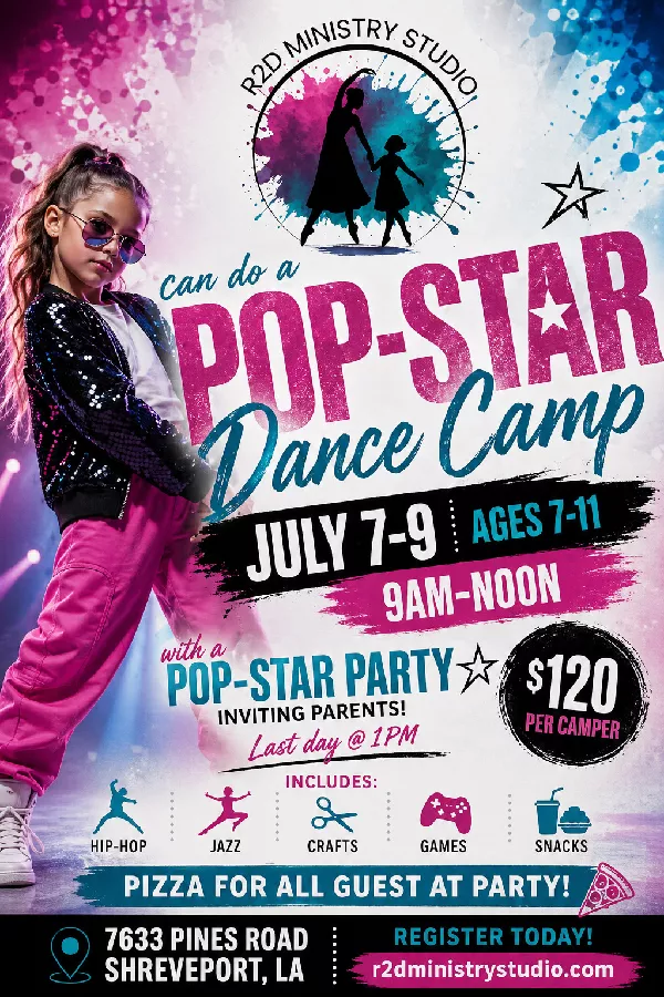 Pop-Star Dance Camp (Ages 7-11)