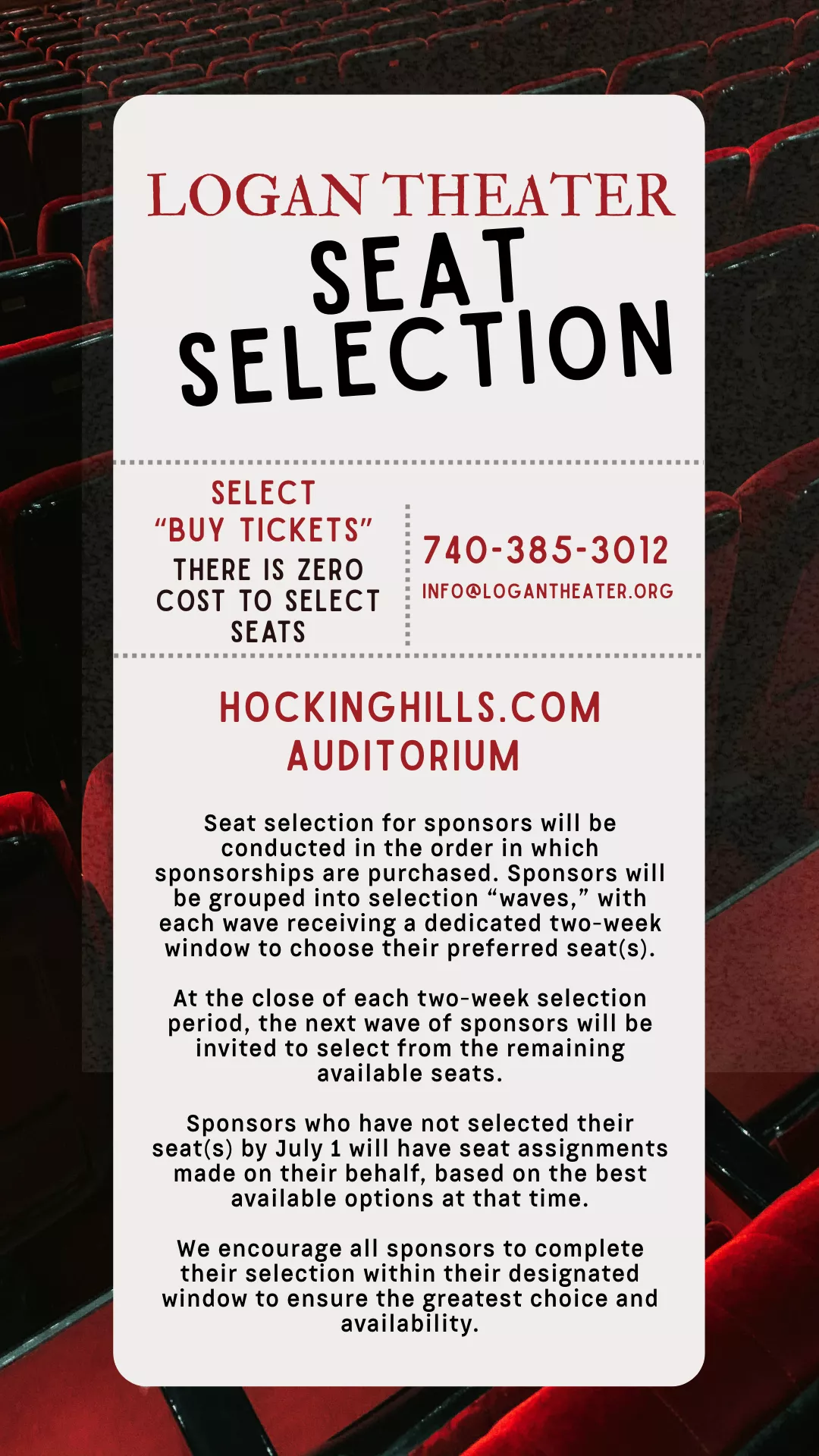 Logan Theater Seat Selection image