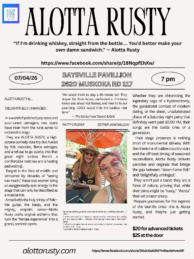 Get Information and buy tickets to Alotta Rusty’s Doing Baysville Baysville Arena on Alotta Rusty