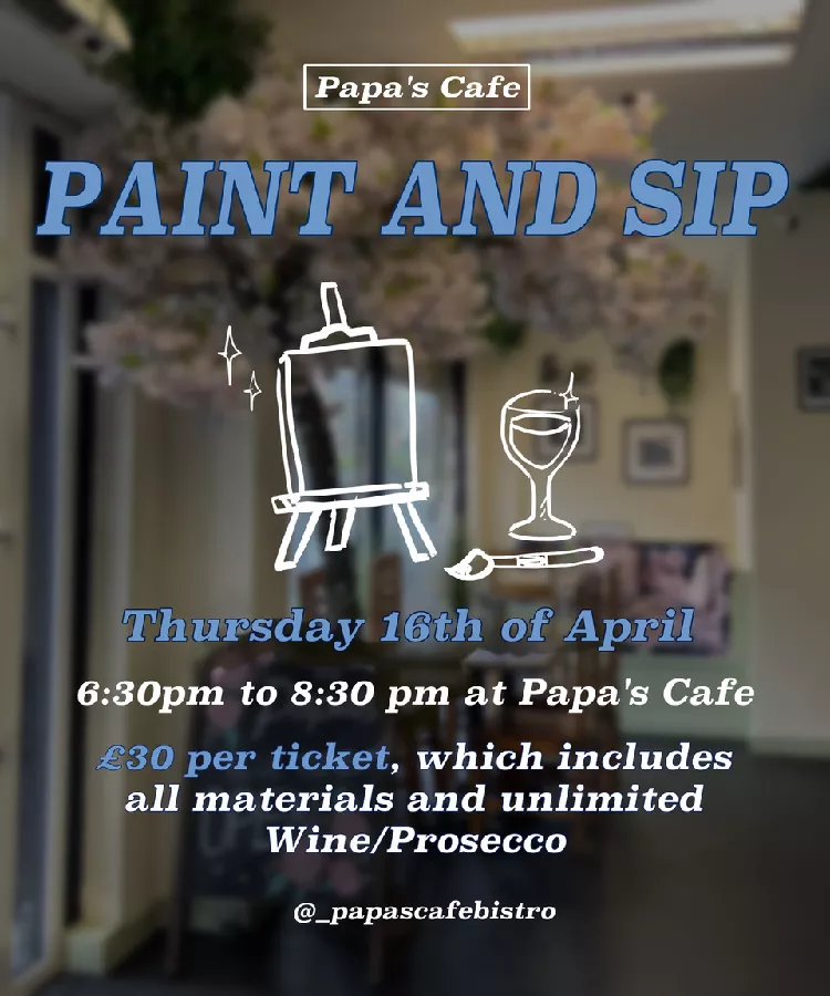 Get Information and buy tickets to Papa’s Sip and Paint  on Papa’s Cafe and Bistro