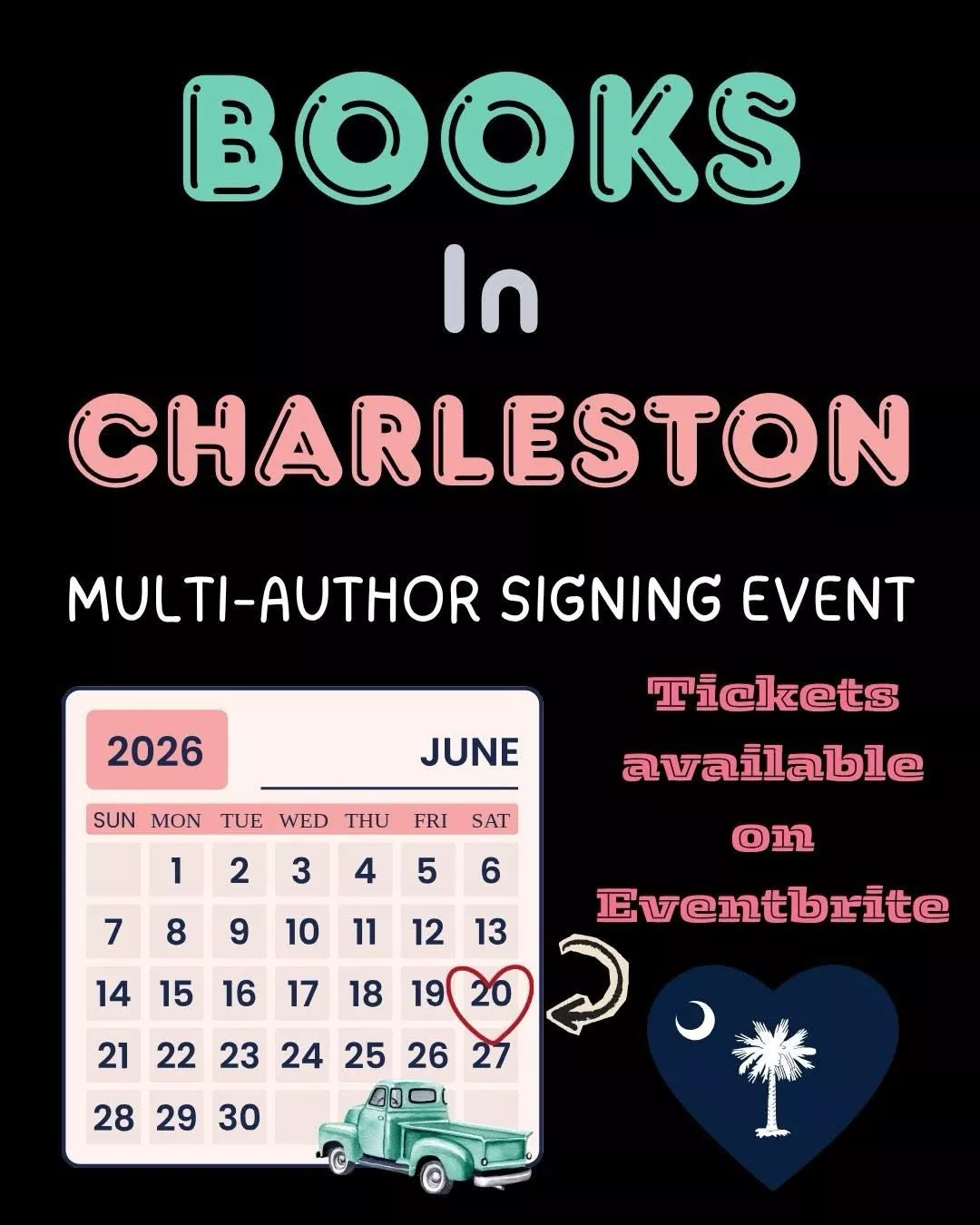 Get information & buy tickets toBooks In Charleston Multi-Author Signing Event on Jun 20, 11:00 @2934 W Montague Ave, North Charleston, SC 29418, USA