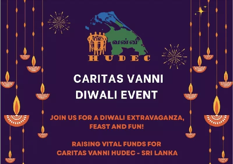 Get Information and buy tickets to Vanni Diwali Event 2026 In support of HUDEC, Sri Lanka on Caritas Diwali