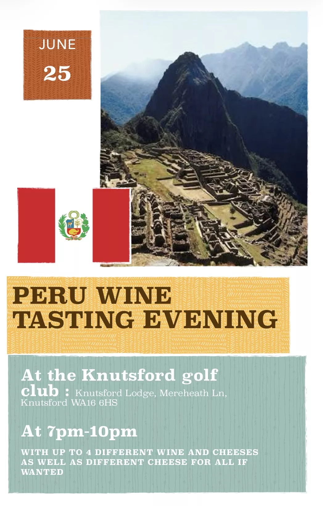 Peru wine tasting evening image